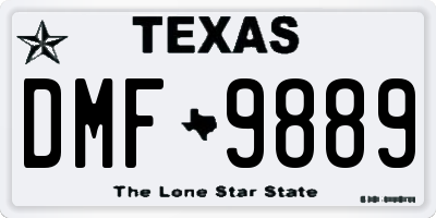 TX license plate DMF9889