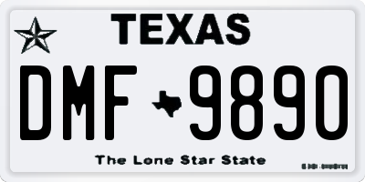 TX license plate DMF9890
