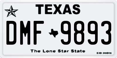 TX license plate DMF9893