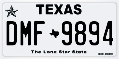 TX license plate DMF9894