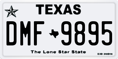 TX license plate DMF9895
