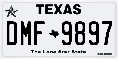 TX license plate DMF9897