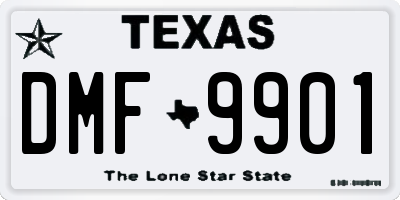 TX license plate DMF9901