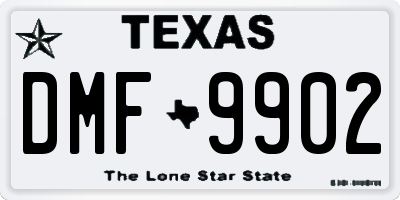 TX license plate DMF9902