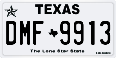 TX license plate DMF9913