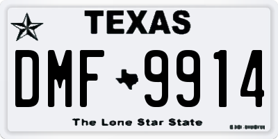 TX license plate DMF9914