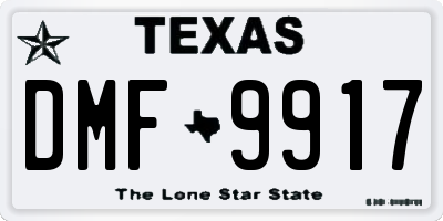 TX license plate DMF9917