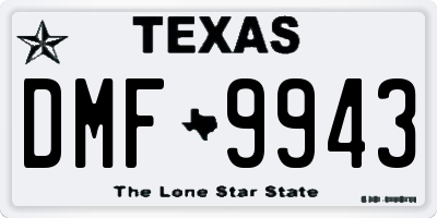 TX license plate DMF9943