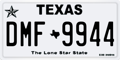 TX license plate DMF9944