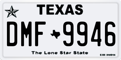 TX license plate DMF9946