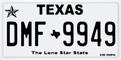 TX license plate DMF9949