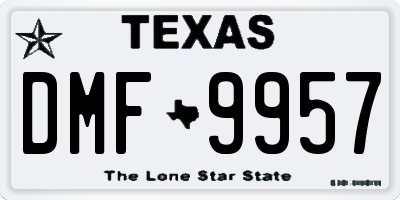 TX license plate DMF9957