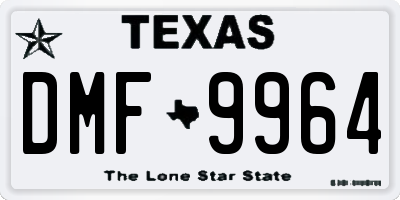 TX license plate DMF9964