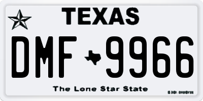 TX license plate DMF9966