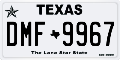 TX license plate DMF9967