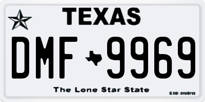 TX license plate DMF9969