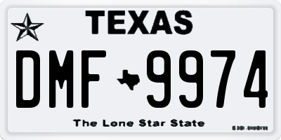 TX license plate DMF9974