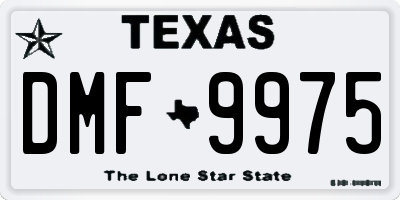 TX license plate DMF9975