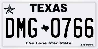 TX license plate DMG0766