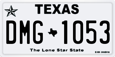 TX license plate DMG1053