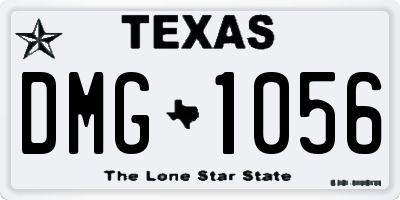 TX license plate DMG1056
