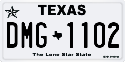 TX license plate DMG1102