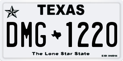 TX license plate DMG1220