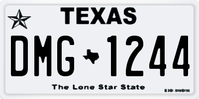 TX license plate DMG1244