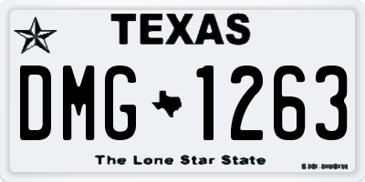 TX license plate DMG1263