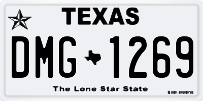 TX license plate DMG1269