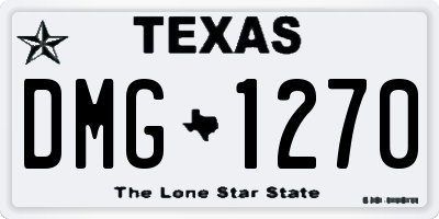 TX license plate DMG1270