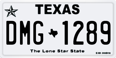 TX license plate DMG1289