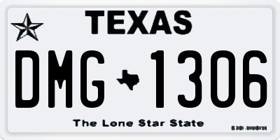 TX license plate DMG1306