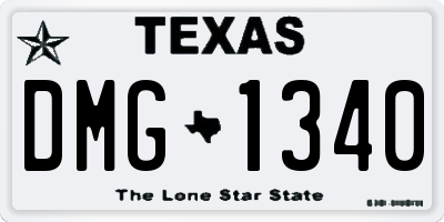 TX license plate DMG1340