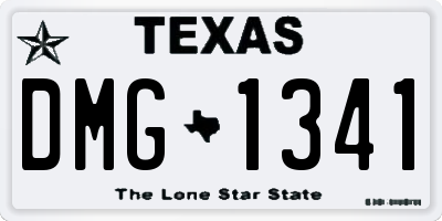 TX license plate DMG1341