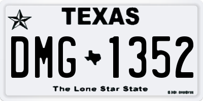 TX license plate DMG1352