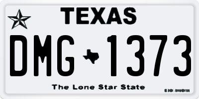 TX license plate DMG1373