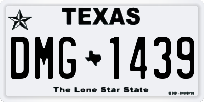 TX license plate DMG1439