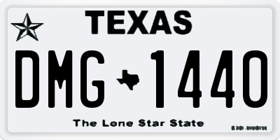 TX license plate DMG1440