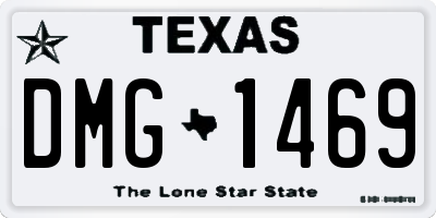 TX license plate DMG1469