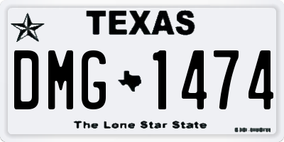 TX license plate DMG1474
