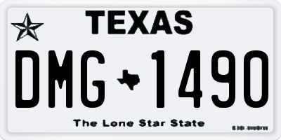 TX license plate DMG1490
