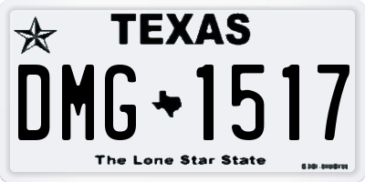 TX license plate DMG1517