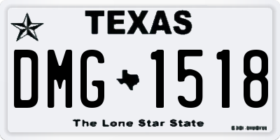 TX license plate DMG1518