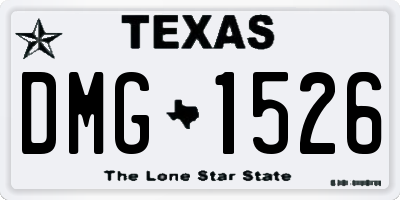 TX license plate DMG1526