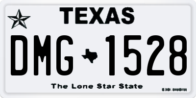 TX license plate DMG1528