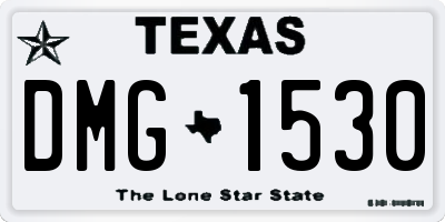 TX license plate DMG1530