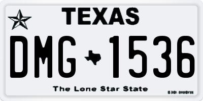 TX license plate DMG1536