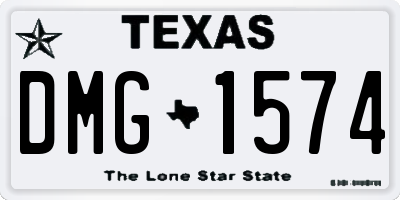 TX license plate DMG1574