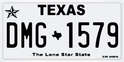 TX license plate DMG1579